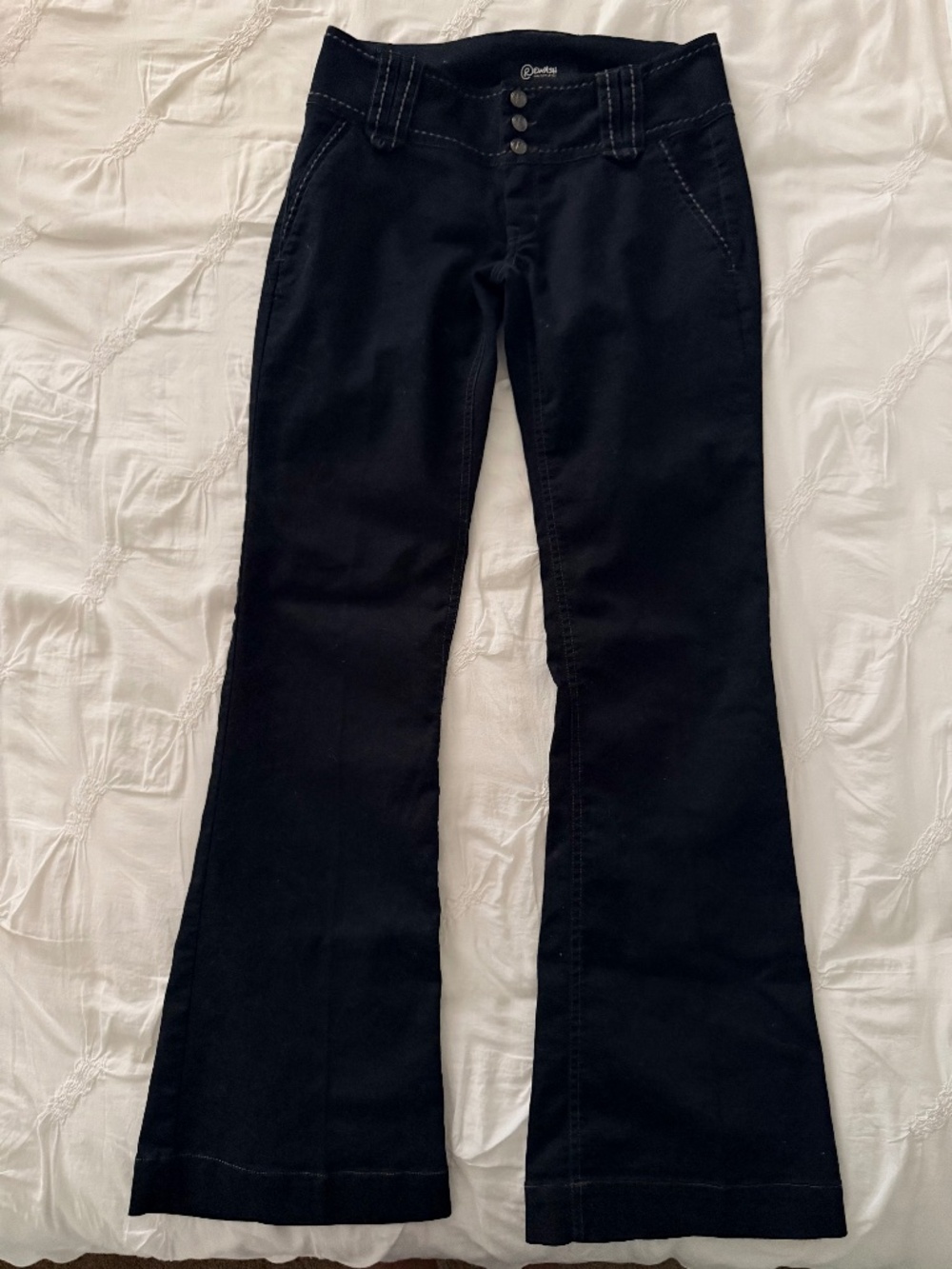 Rewash low-rise bootcut/flare pants black Y2K vintage 3